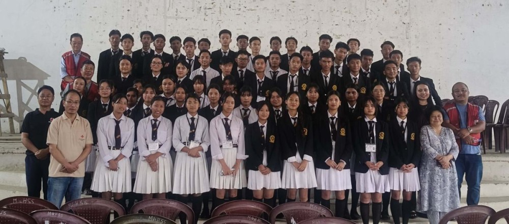 65 students at Mayangnokcha GHSS attended basic first aid training programme on September 2.